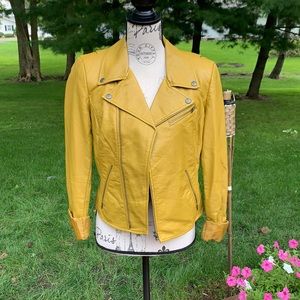 The Limited mustard moto jacket size S